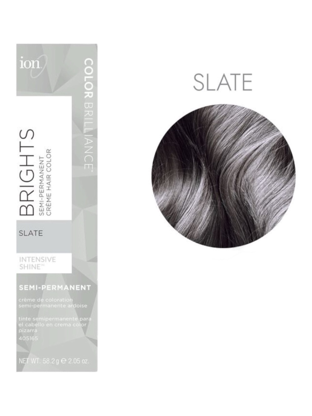 ION BRIGHTS SEMI-PERMANENT COLOUR IN SLATE - BNIB